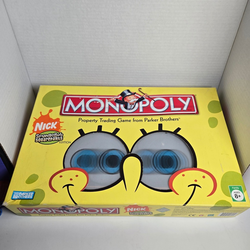 2005 Spongebob Squarepants Monopoly Hasbro 99.9% Complete Collectors Edition